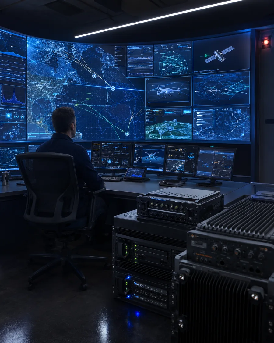 AI-enabled autonomous systems command and monitoring environment